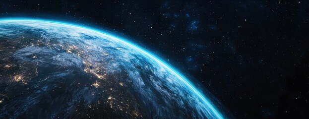 stunning view of the earth from space