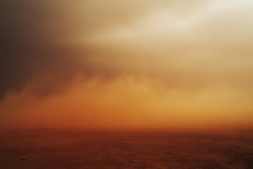 Fototapeta premium Martian dust storm approaching base, with copy space