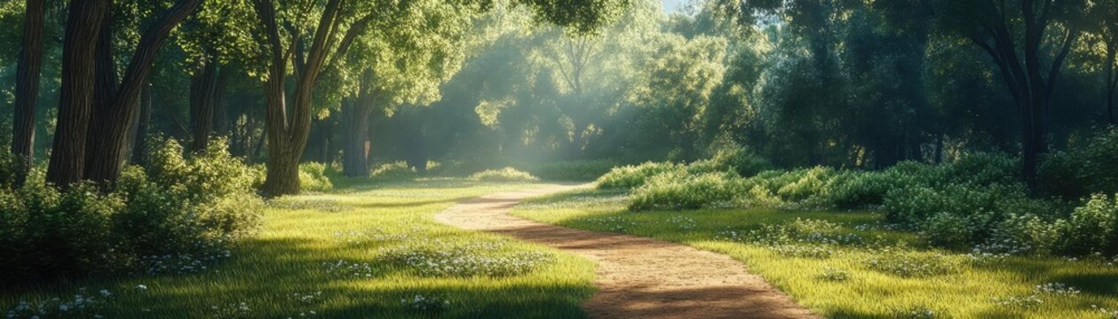 A wildlife corridor, allowing animals to safely travel between green spaces in a city