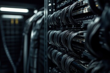 Neat cable management on a server, with copy space