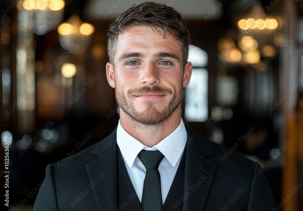 Canvas Prints Confident businessman with beard in suit