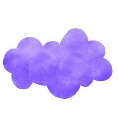 Halloween cloud watercolor element illustration