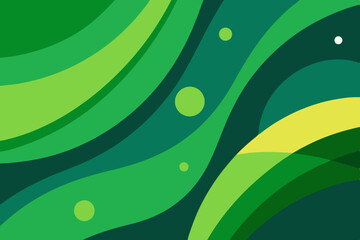 Vibrant Green and Yellow Wavy Pattern Design - Abstract Background Vector Illustration for Graphic Art and Creative Projects

