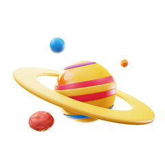 3d planet space icon