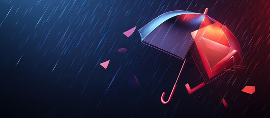Broken Umbrella in the Rain