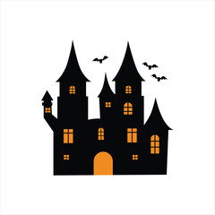 Simple Haunted House Design for Halloween Night
