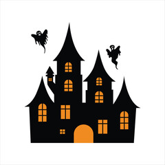 Simple Haunted House Design for Halloween Night