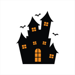 Simple Haunted House Design for Halloween Night