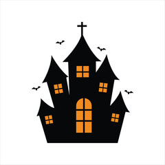 Simple Haunted House Design for Halloween Night