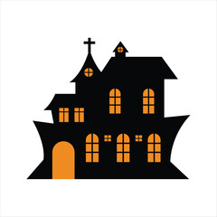 Simple Haunted House Design for Halloween Night