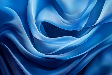 Obraz premium blue background with a curved design and a black background of the image of a wave ai 