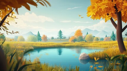 autumn forest landscape