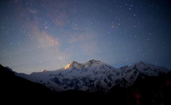 Milky way capture above Nanga Perbat mountain