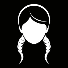 Trendy Hairstyle Evolution Icon Vector Artwork Illustration Design for Girls Fashion

