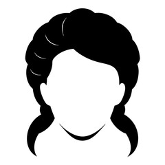 Trendy Hairstyle Evolution Icon Vector Artwork Illustration Design for Girls Fashion

