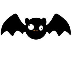Obraz premium Bat Halloween cute cartoon character element illustration flat style