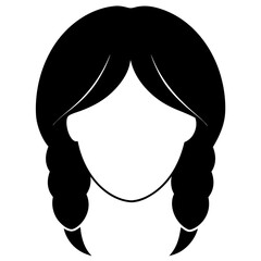 Trendy Hairstyle Evolution Icon Vector Artwork Illustration Design for Girls Fashion - Modern Haircuts & Styles