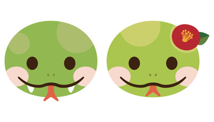 ヘビの夫婦のイラスト