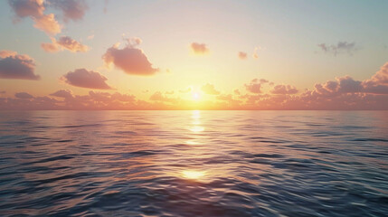 Stunning of a breathtaking sunrise over the sea