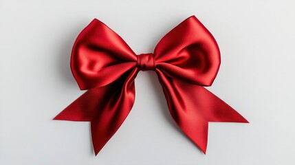 The Classic Red Satin Bow