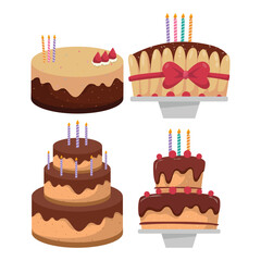 Scrumptious Chocolate Birthday Cakes with Elegant Decorations