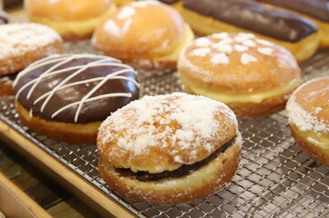 a donut dessert on display