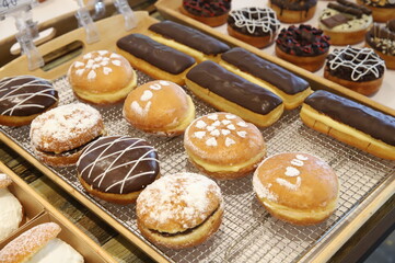 a donut dessert on display