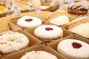 a donut dessert on display