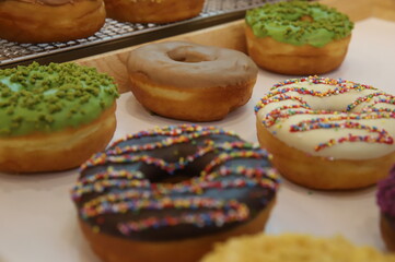 a donut dessert on display