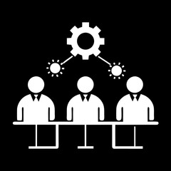 Business Team Collaboration Icon Vector Art Illustration Design 