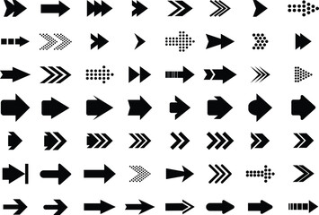 Arrow icon set. Cursor. Arrow vector collection. Collection different arrow signs. Black arrows icons. Arrows vector illustration collection.