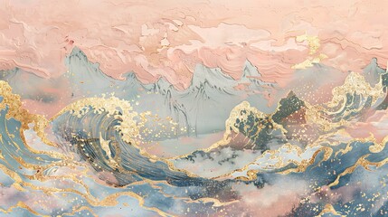 Fototapeta premium mountain painting