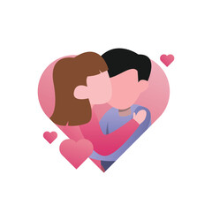 Valentine’s Couple Icon Symbolizing Love and Unity