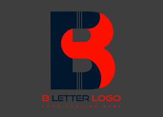 Unique Modern elegant letter B vector emblem template