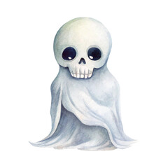 Ghost Wearing a Sinister Smile, Ready for a Haunting Halloween