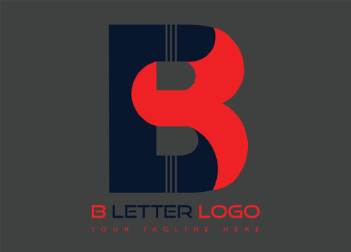 Unique Modern elegant letter B vector emblem template