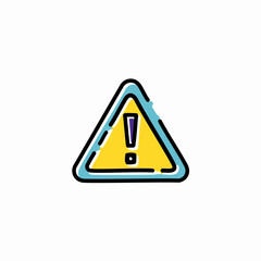 Warning triangle with exclamation mark. Attention sign. Vector illustration.