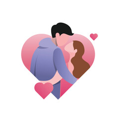 Valentine’s Day Flat Design for Romantic Couples