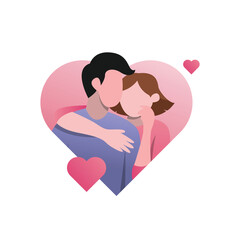 Valentine’s Day Flat Design for Romantic Couples