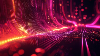 Vibrant Abstract Digital Technology Background Wallpaper