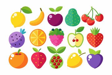 Seamless pattern with fruits