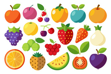 Seamless pattern with fruits