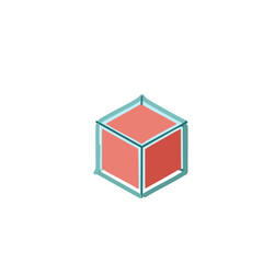 Isometric cube icon. #d cubes vector sign.