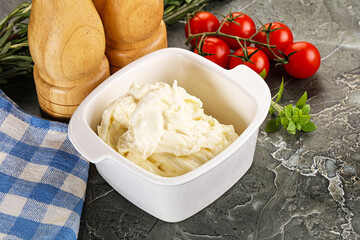 Italian delicous stracciatella cheese