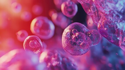 Fototapeta premium Colorful 3D Stem Cells in Innovative Research Visuals