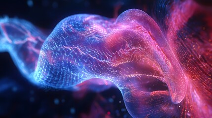 26. A holographic representation of the human ear, with sound waves visualized