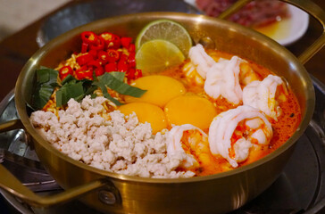 Seafood spicy soup, Tom yum kung
