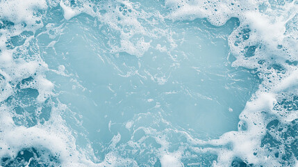 Beautiful Flowing Water Frame with Gentle Blue Waves