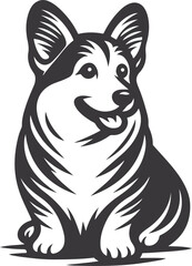 illustration of a white dog