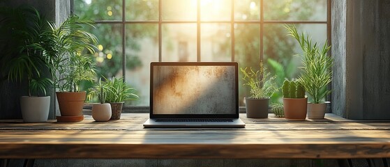A laptop with minimal clutter in a clean, modern study area.